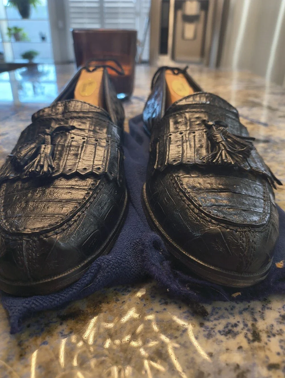 Bruno Magli Men's Genuine Alligator Leather Loafers